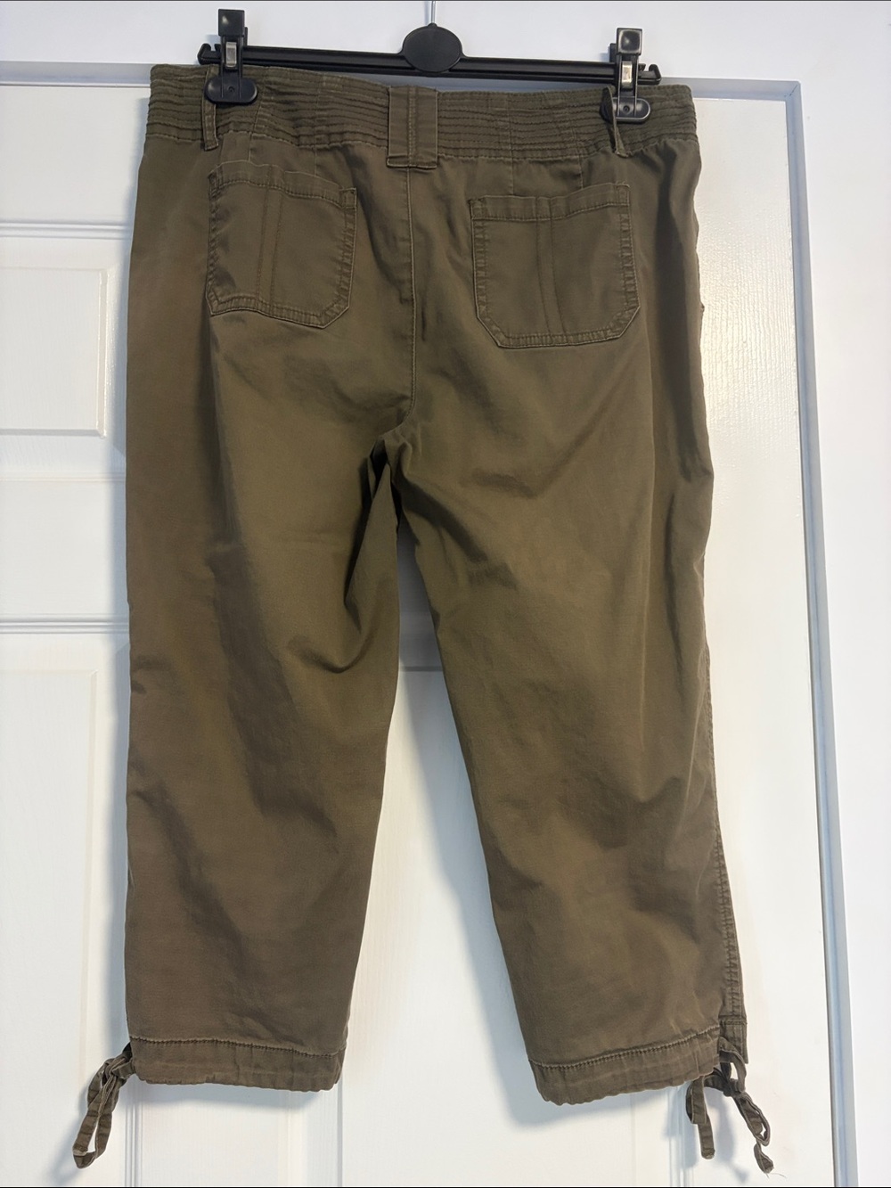 Olive Utility Capri Pants - Women
